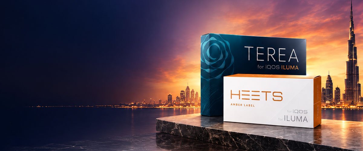 TEREA and HEETS tobacco sticks for compatible IQOS devices in Dubai UAE