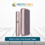 IQOS ILUMA PRIME Bronze Taupe device with holder and pocket charger