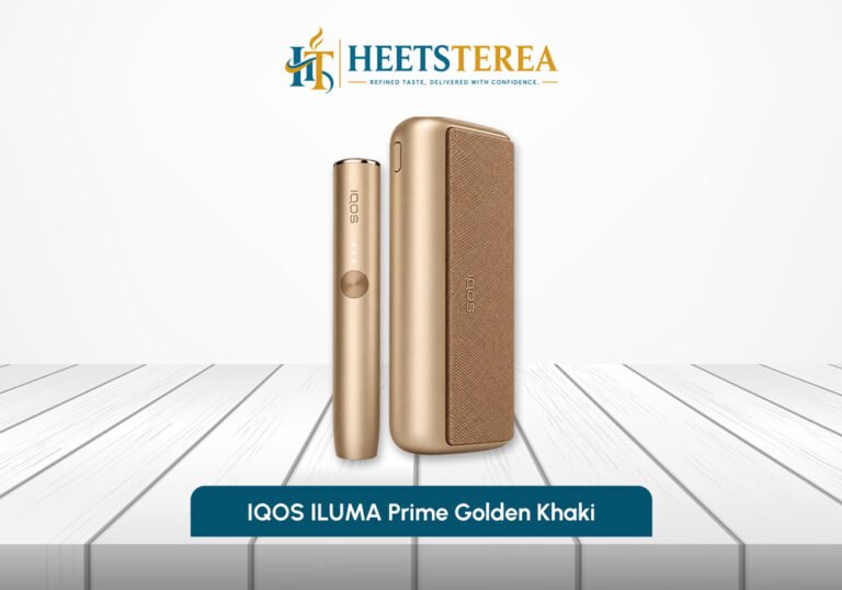 IQOS ILUMA PRIME System Golden Khaki device and Pocket Charger